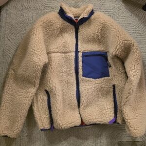 Vintage Patagonia Retro X Deep Pile Fleece Jacket In Oatmeal